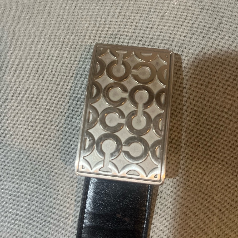 Coach Black and Silver Belt Geometric Elegance
